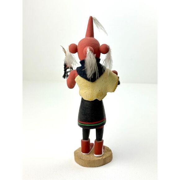 Vintage Native American Hopi Mudhead Kachina Sculpture Original Handmade 8in DV2 - Picture 4 of 8